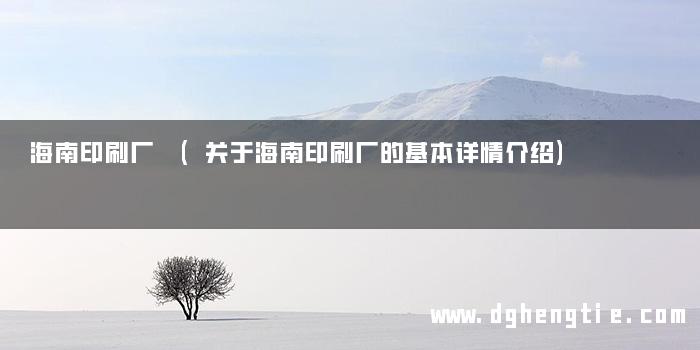 海南印刷厂 (关于海南印刷厂的基本详情介绍)